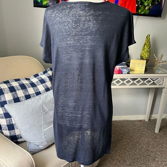 J.Jill oversized 100% linen embroidered tunic top size S - Picture 3 of 6
